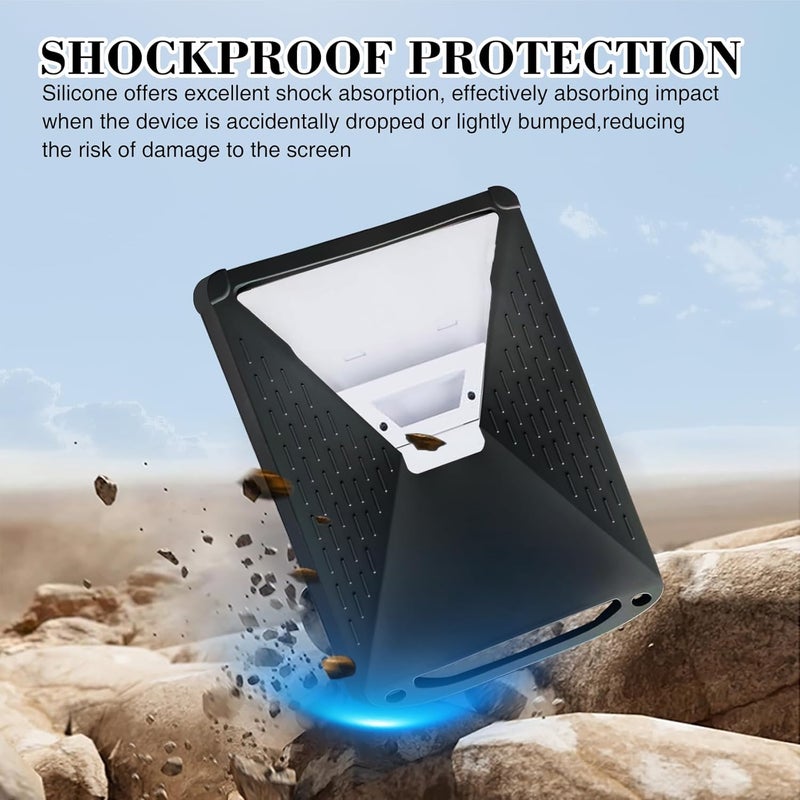 AiWi Space Starlink Mini Dish Protect Case- Silicone Protective Cover for Starlink Mini Satellite Dish, Anti-Drop, Anti-Bump and Scratch-Resistant, for Travel Backpack,Outdoor, Driving (Back-Black) - Image 4